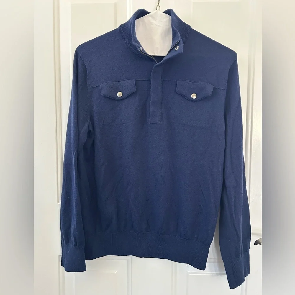 Banana Republic Men's Quarter Zip Sweater Size Large